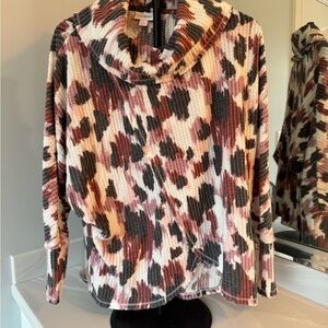 LuLaRoe Multicolor Cowl Neck Sweater small